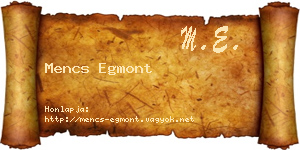 Mencs Egmont névjegykártya
